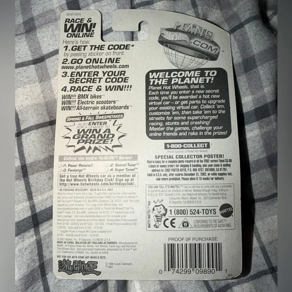 2002 Hot Wheels Yu-Gi-Oh! Full Set, 4 of 4 - Picture 9 of 9